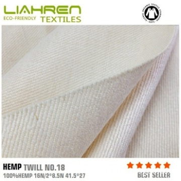 high quality fashion 100% hemp twill fabric for bags